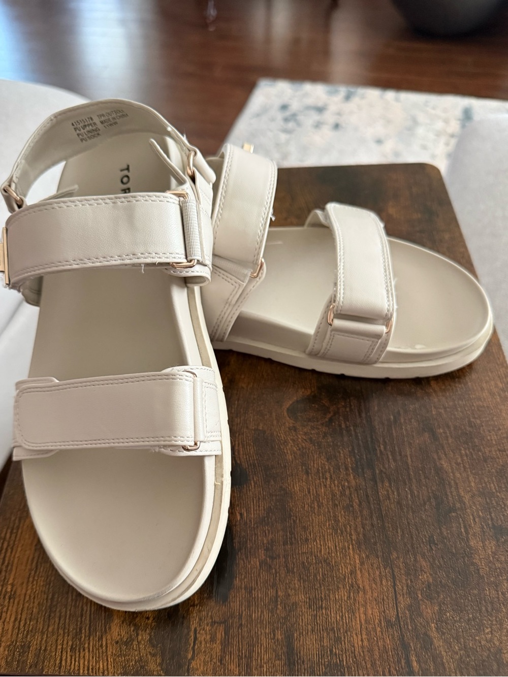 Torrid Wide Width Ivory Double-Strap Sandals